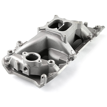 Speedmaster, Intake, Dual Plane Intake Manifold, Chev BB MidRise, Oval Port, Satin Finish