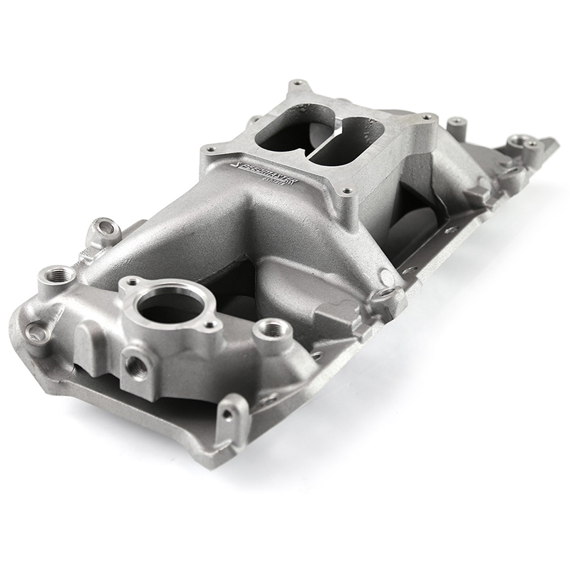 Speedmaster, Intake, Dual Plane Intake Manifold, Chev BB MidRise, Oval Port, Satin Finish
