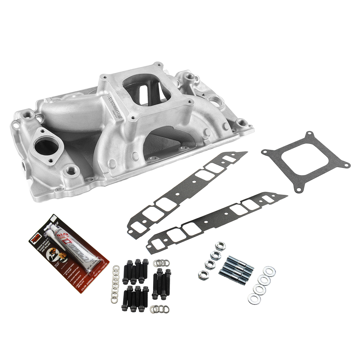 Speedmaster, HiRise Intake Manifold Kit, Chev BB Vortec Kit, Rectangle Port, Satin Finish