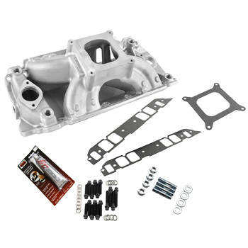 Speedmaster, HiRise Intake Manifold Kit, Chev BB Vortec Kit, Rectangle Port, Satin Finish