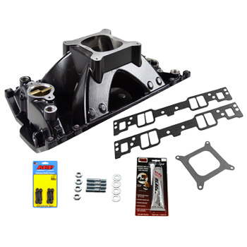 Speedmaster, HiRise Intake Manifold Kit, Chev SB Vortec, Black Finish