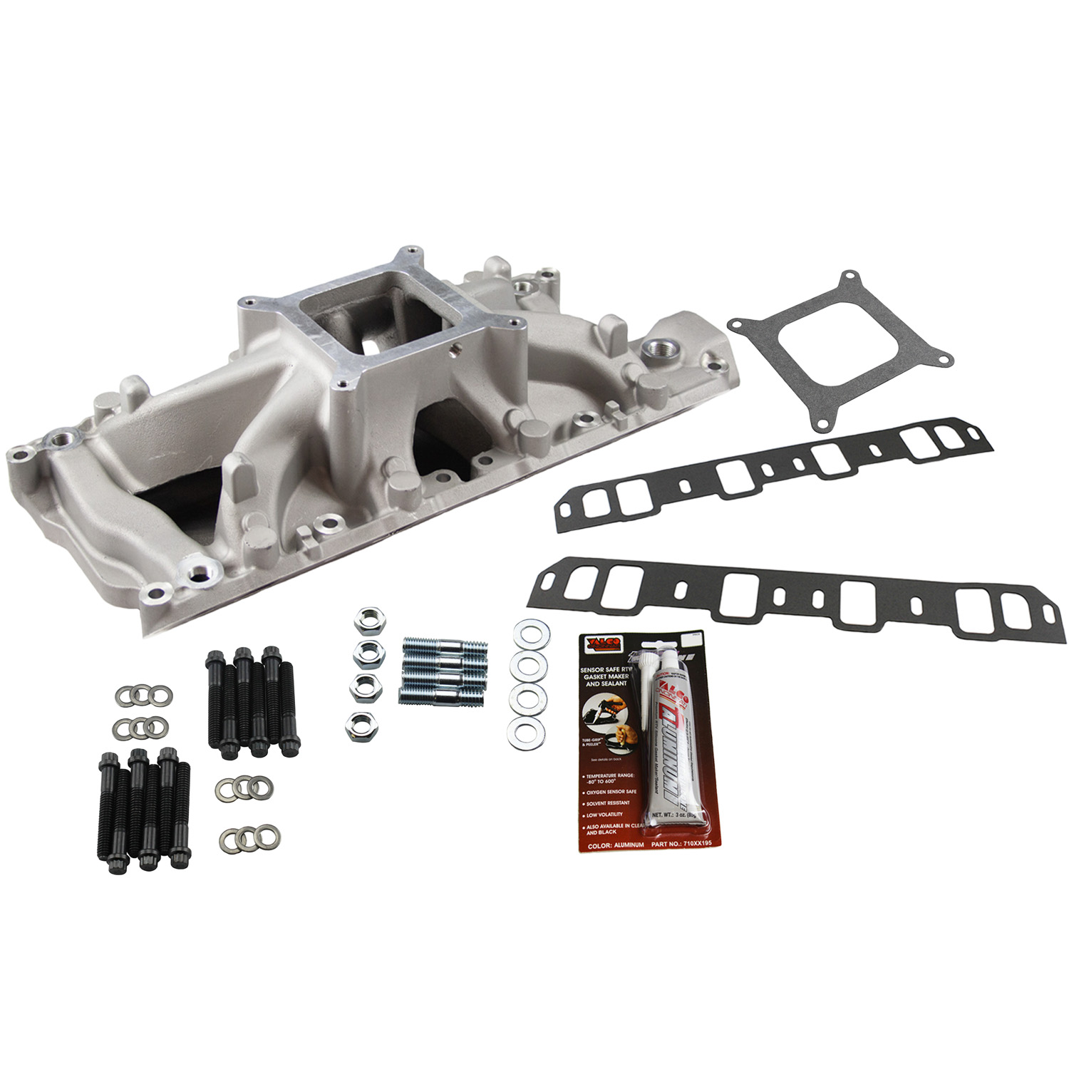 Speedmaster, HiRise Intake Manifold Kit, Ford 260-302, Satin Finish