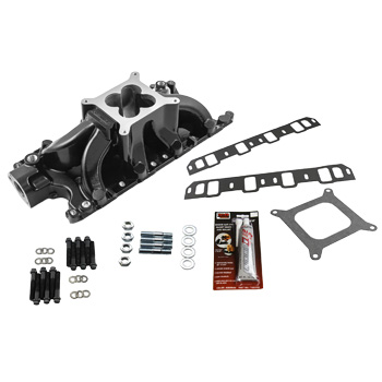 Speedmaster, HiRise Intake Manifold Kit, Ford 260-302, Black Finish