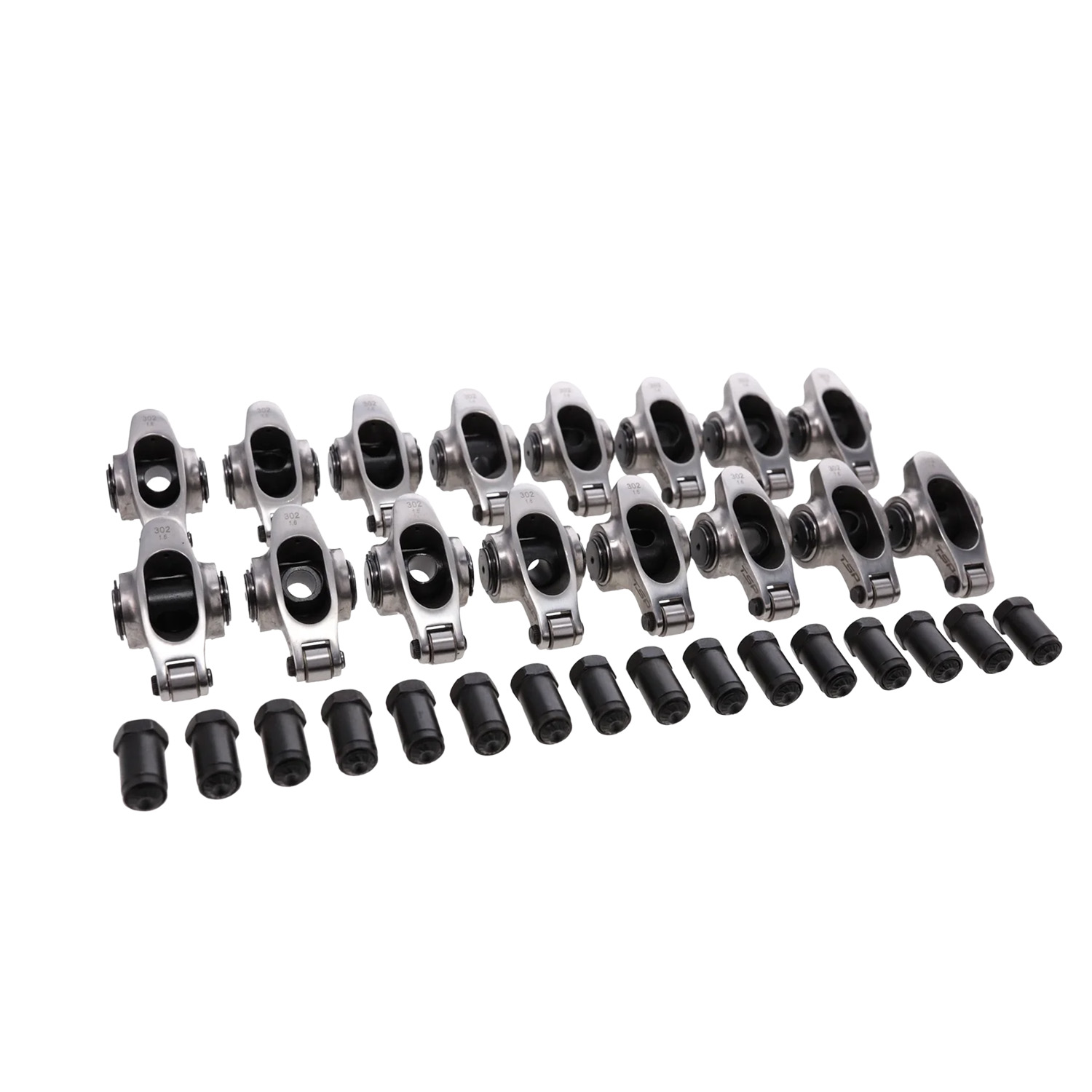 TSP Stainless Steel Roller Rockers, Ford SB, 7/16, 1.6, Stud Mount