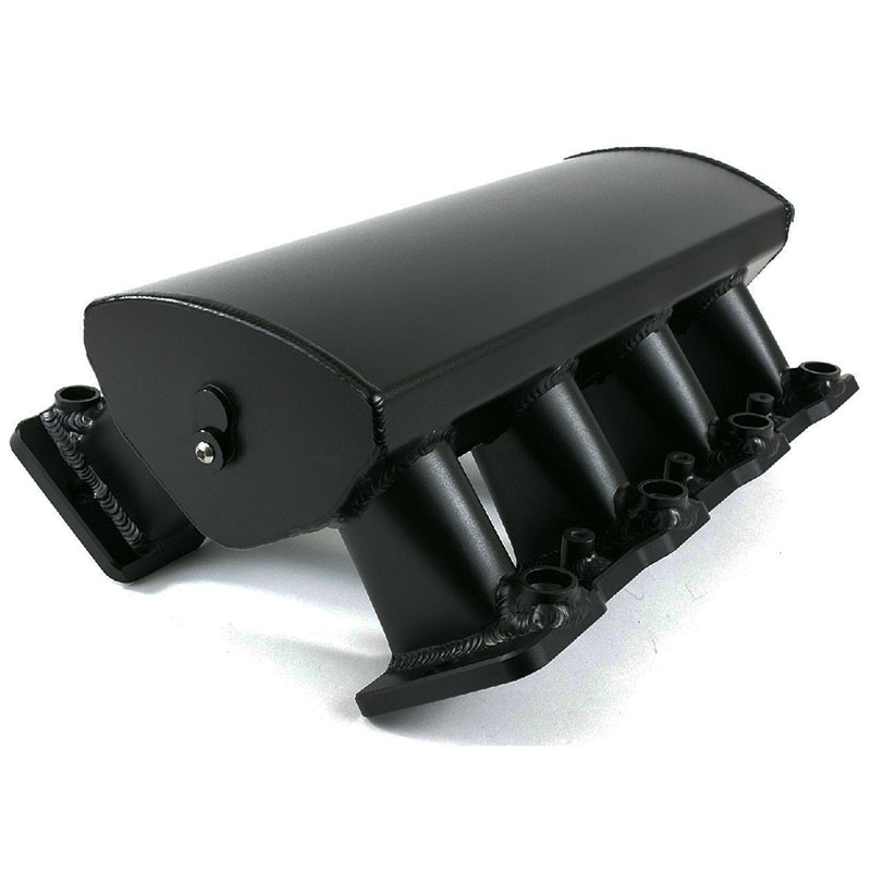 Velocity, 102mm Fabricated Intake Manifold for Gen III LS1/LS2/LS6, Low Profile, 0 Degree, Black