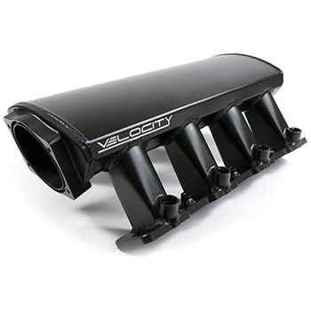 Velocity, 102mm Fabricated Intake Manifold for Gen III LS7, Mid-Rise, Black
