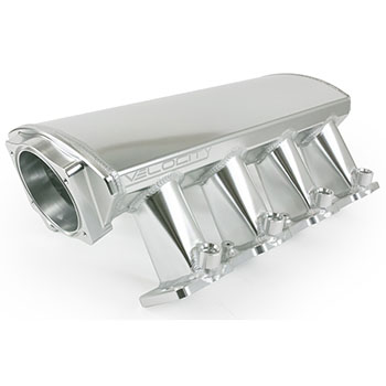 Velocity, 102mm Fabricated Intake Manifold for Gen III LS7, Mid-Rise, Clear Anodized