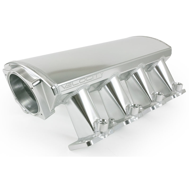 Velocity, 102mm Fabricated Intake Manifold for Gen III LS7, Mid-Rise, Clear Anodized