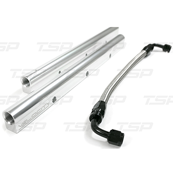Velocity Billet Aluminum Fuel Rail Kit, Chev LS1/LS2/LS6, Silver