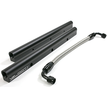Velocity Billet Aluminum Fuel Rail Kit, Chev LS7, Black