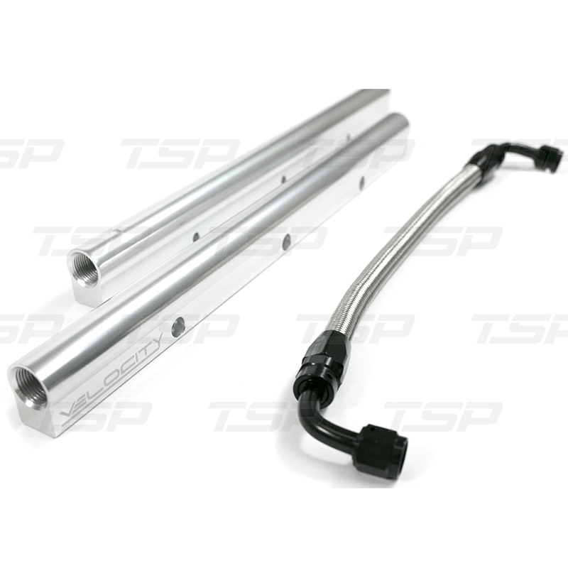 Velocity Billet Aluminum Fuel Rail Kit, Chev LS7, Silver