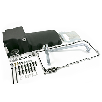 TSP, Aluminum LS-Series Oil Pan Kit for Engine Swap Applications, Black