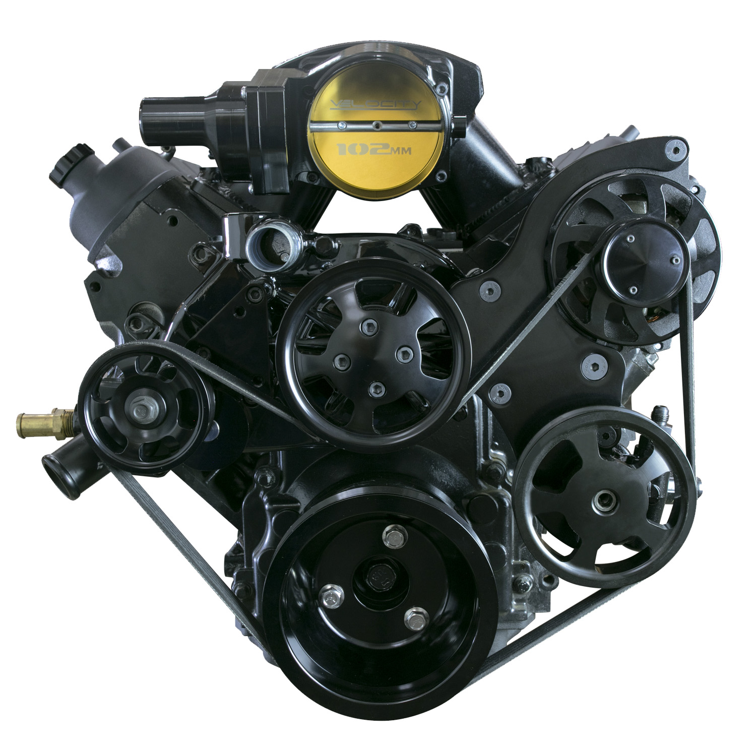 Top Street Performance, LS Serpentine Front Drive Systems, Chevrolet LS, Aluminum, Polished, Sold as Kit