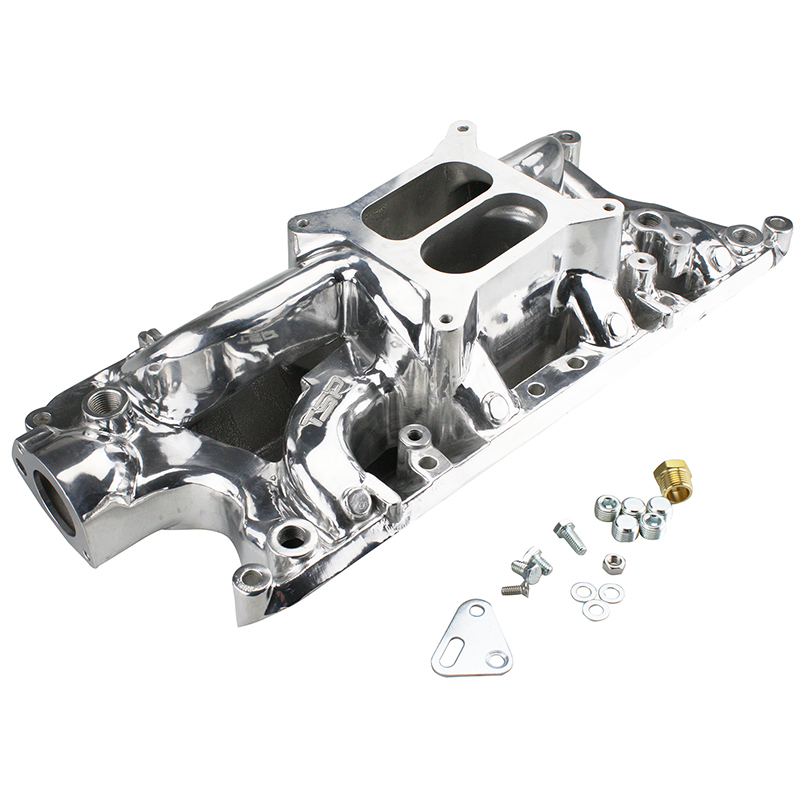 TSP, Air Gap Dual Plane Intake Manifold, Ford SB, Polished Finish