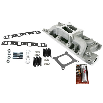 TSP, Air Gap Dual Plane Intake Kit, Ford 289-302, Satin Finish