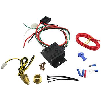 TSP, Electric Fan Controller Wiring Harness Kit, 150 to 240 degrees adjustable, Black