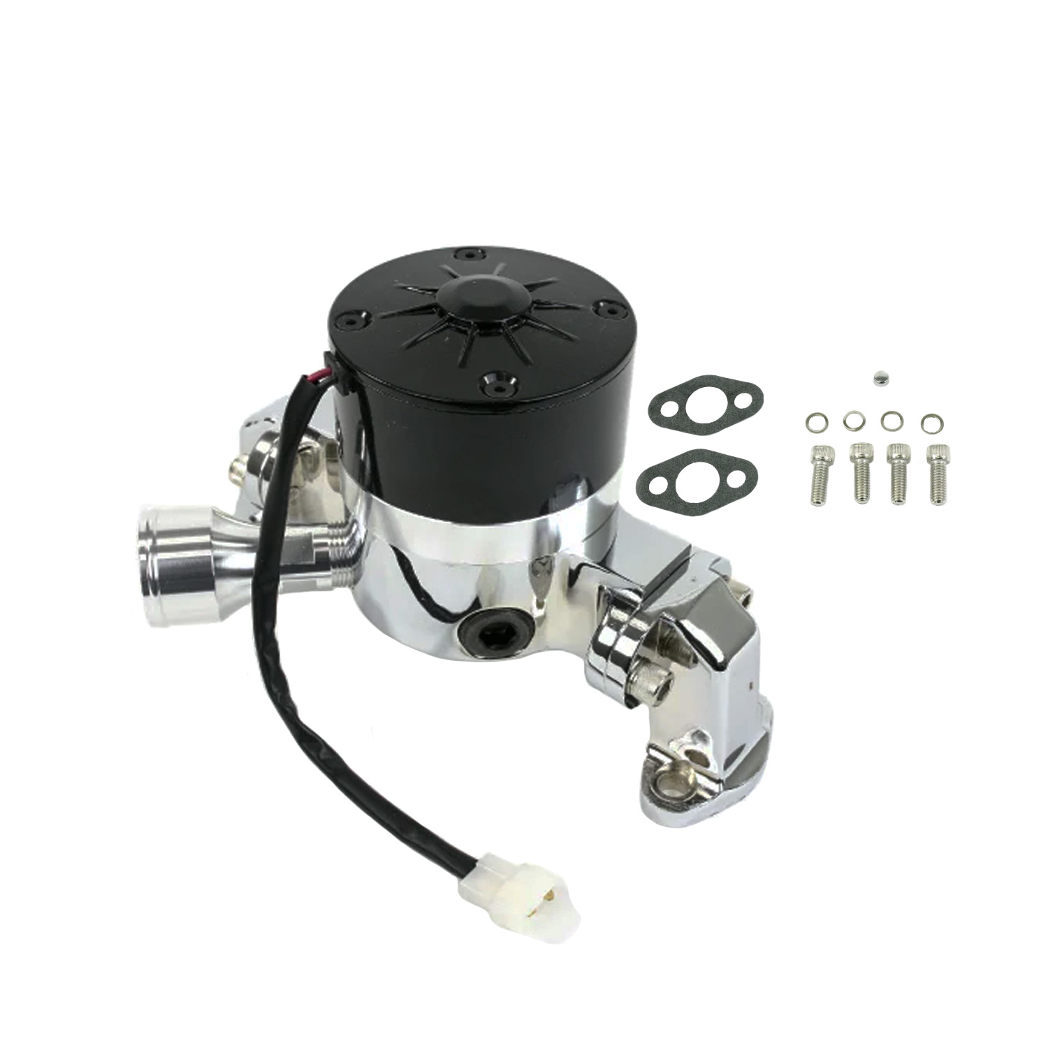 TSP, Aluminum Electric Water Pump-Chevy SB, 35 GPM, Chrome