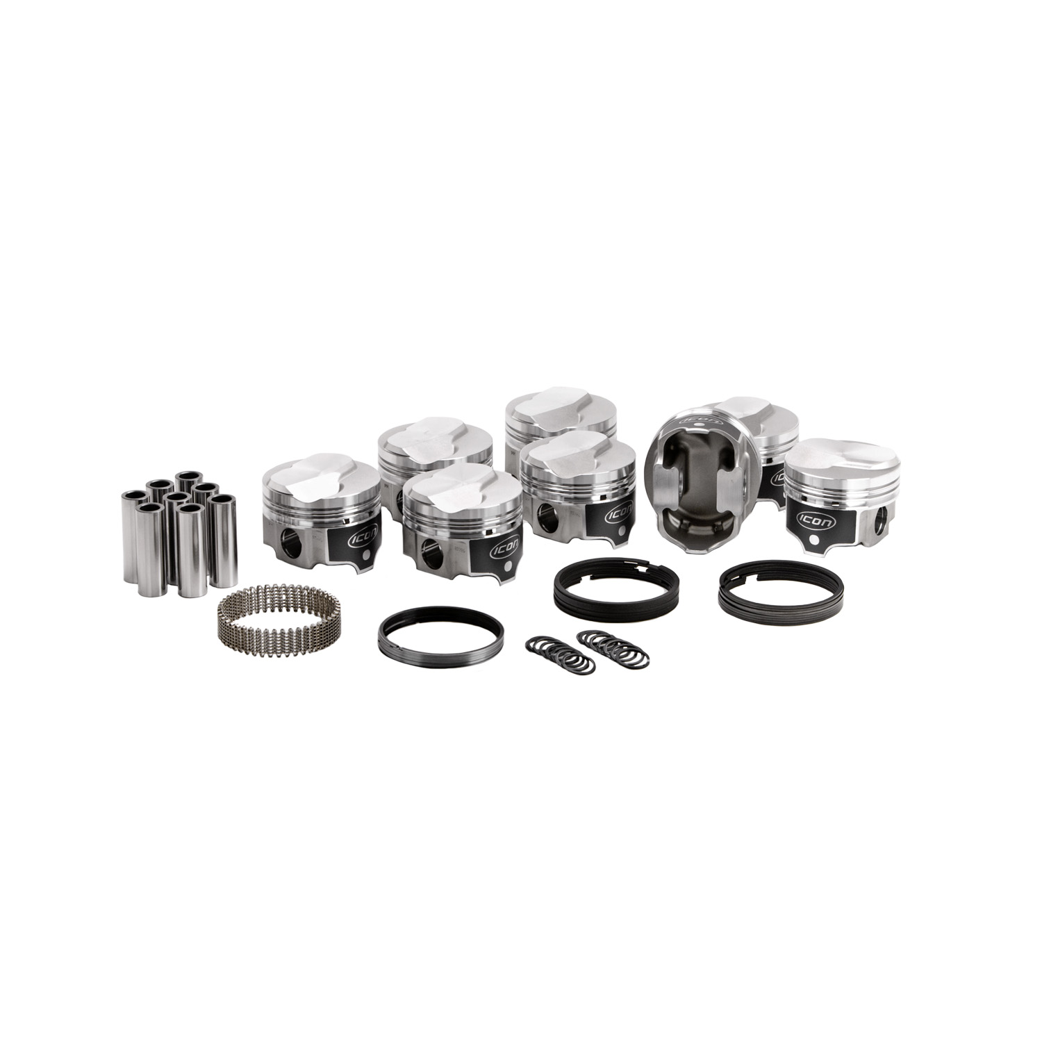 Icon FHR Pistons & Ring Set, BB Chev 396/402, Dome,