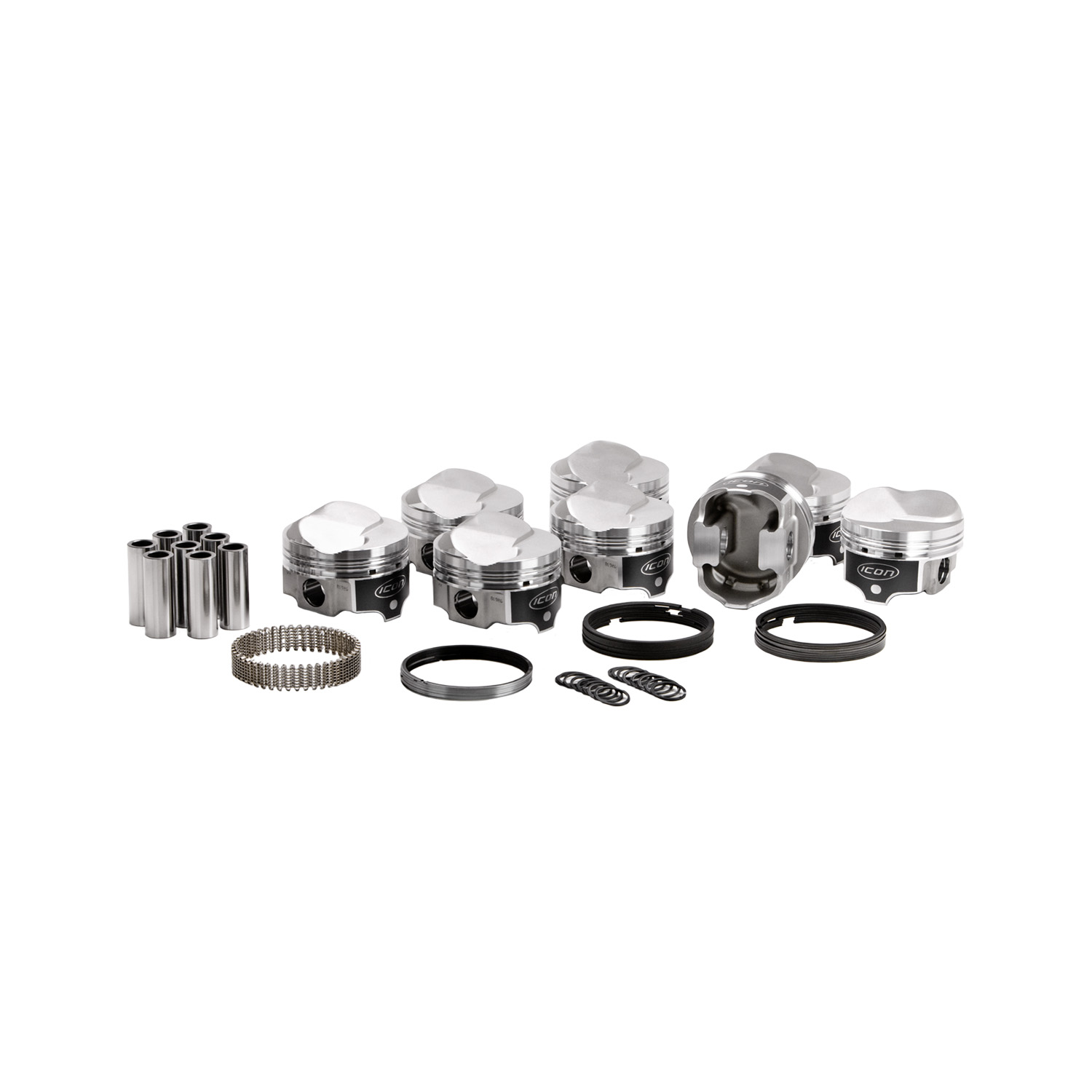 Icon FHR Pistons & Ring Set, BB Chev 427, Dome, 11.1:1
