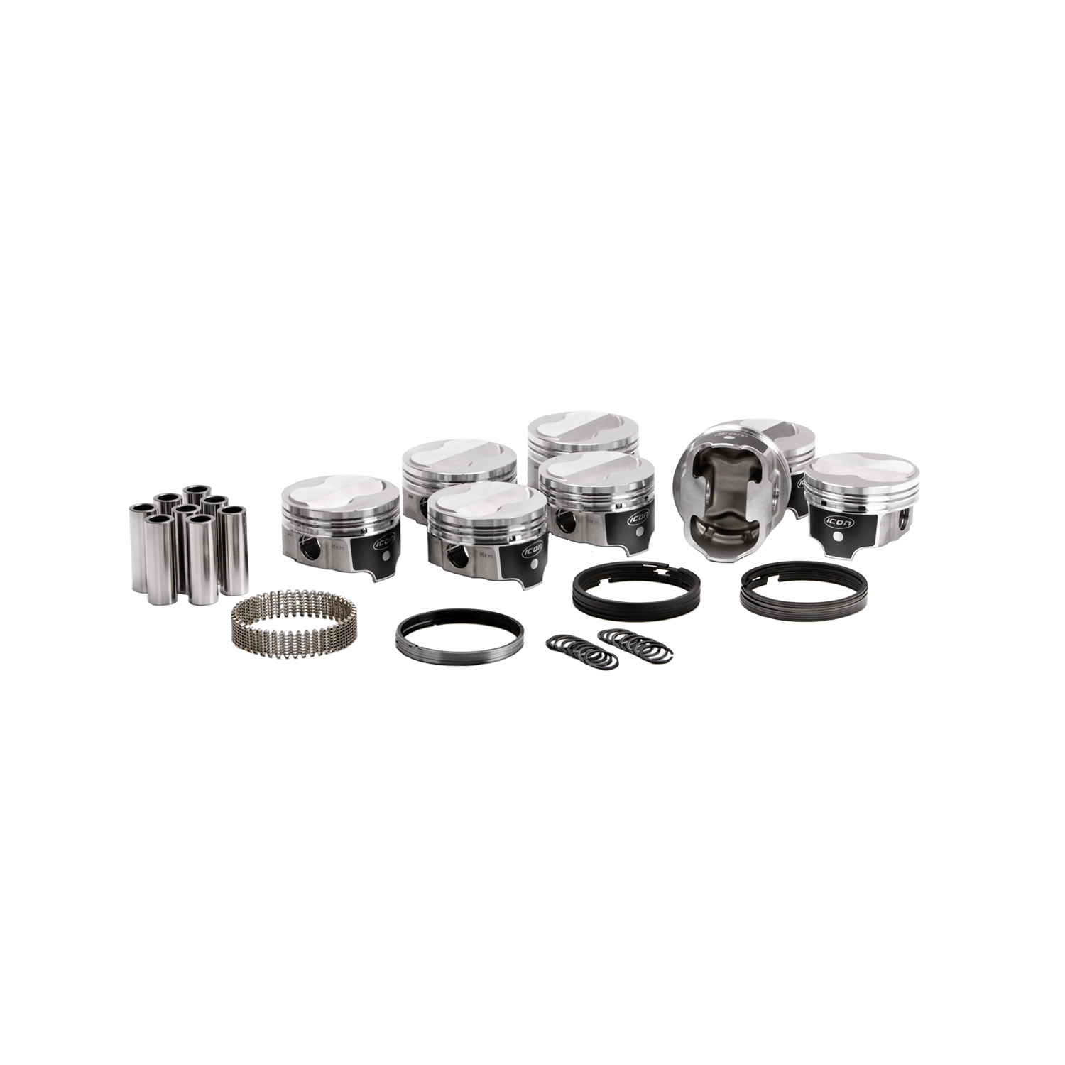 Icon FHR Pistons & Ring Set, SB Chev 383, Dome, 11.8:1