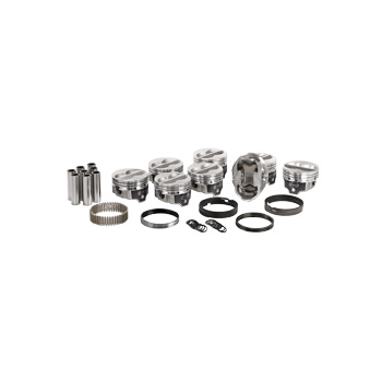 Icon FHR Pistons & Ring Set, SB Chev 383, 4VR Flat Top,