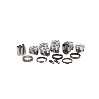 Icon FHR Pistons & Ring Set, SB Chev 350, 4VR Flat Top,
