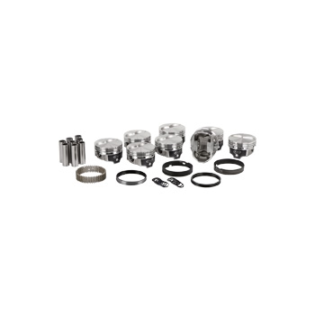 Icon FHR Pistons & Ring Set, SB Chev 383, Flat Top,