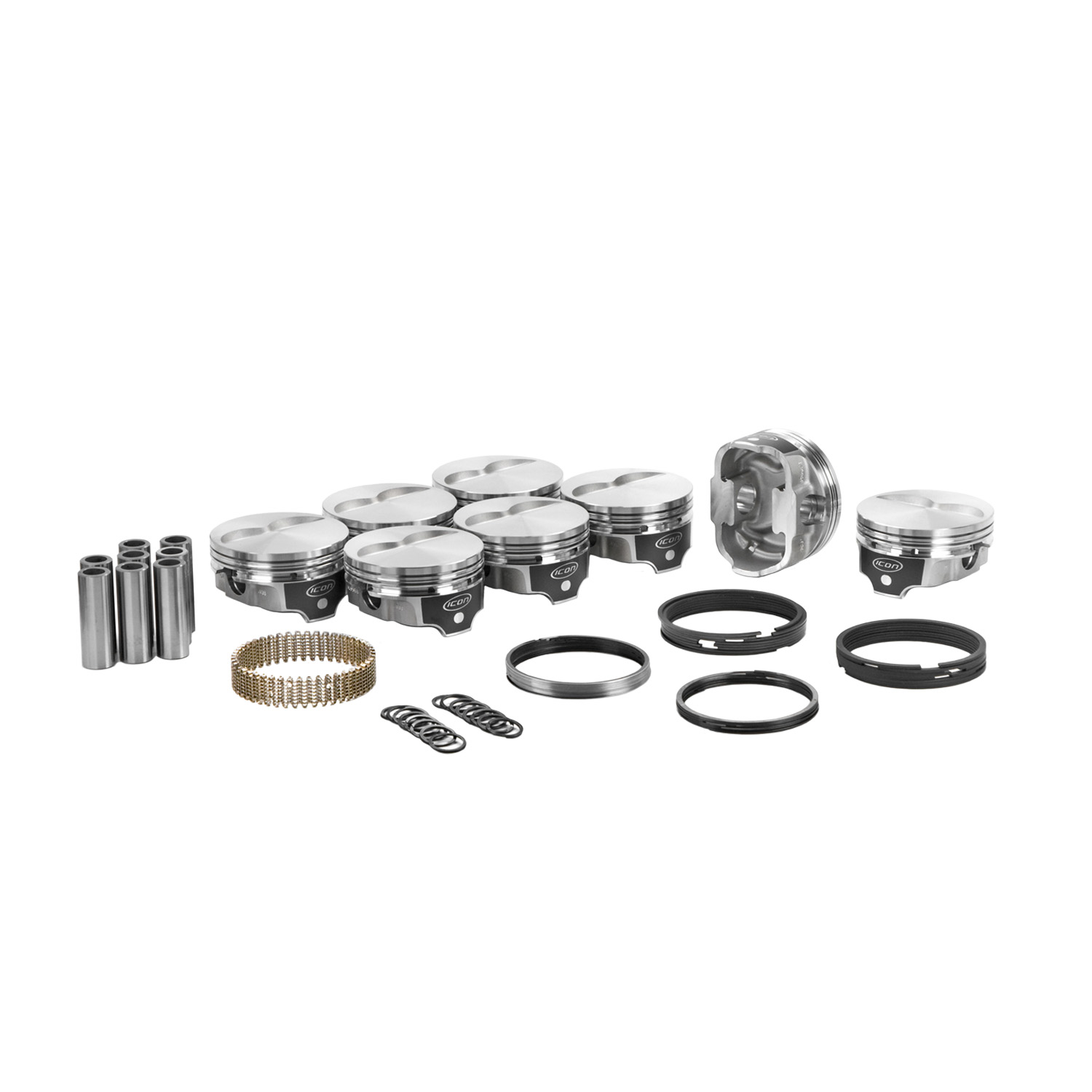 Icon, FHR Series Pistons, Chev 400, Flat Top, 4.185 Bore, 3.750 Stroke, 6.000 Rod