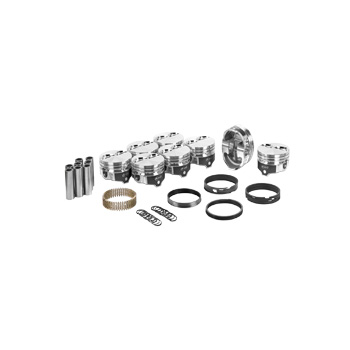 Icon Forged Pistons & Ring Set, SB Chev, 11.0cc Dome,