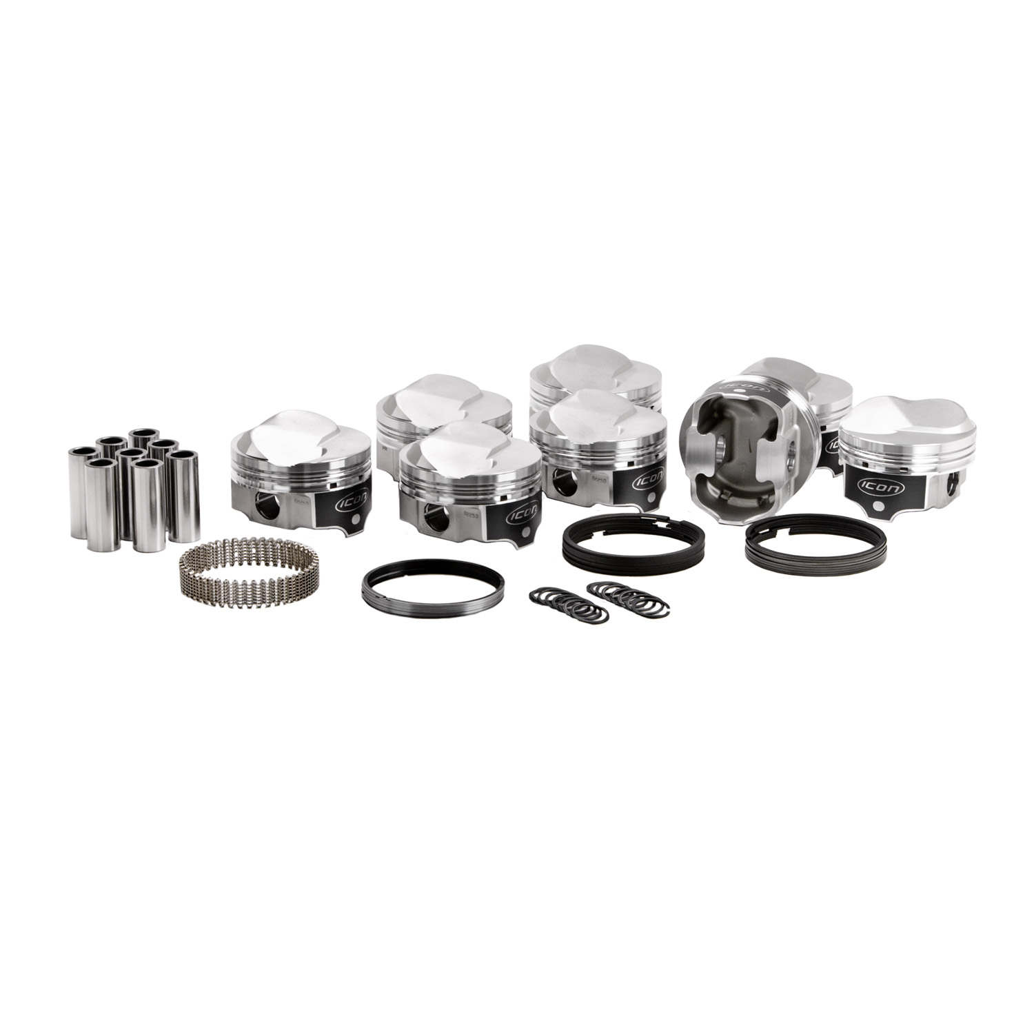 Icon FHR Pistons & Ring Set, Chev 454, Dome, 12.3:1 w/119cc