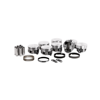 Icon FHR Pistons & Ring Set, Chrysler 408, Dish, 9.7:1 w/65