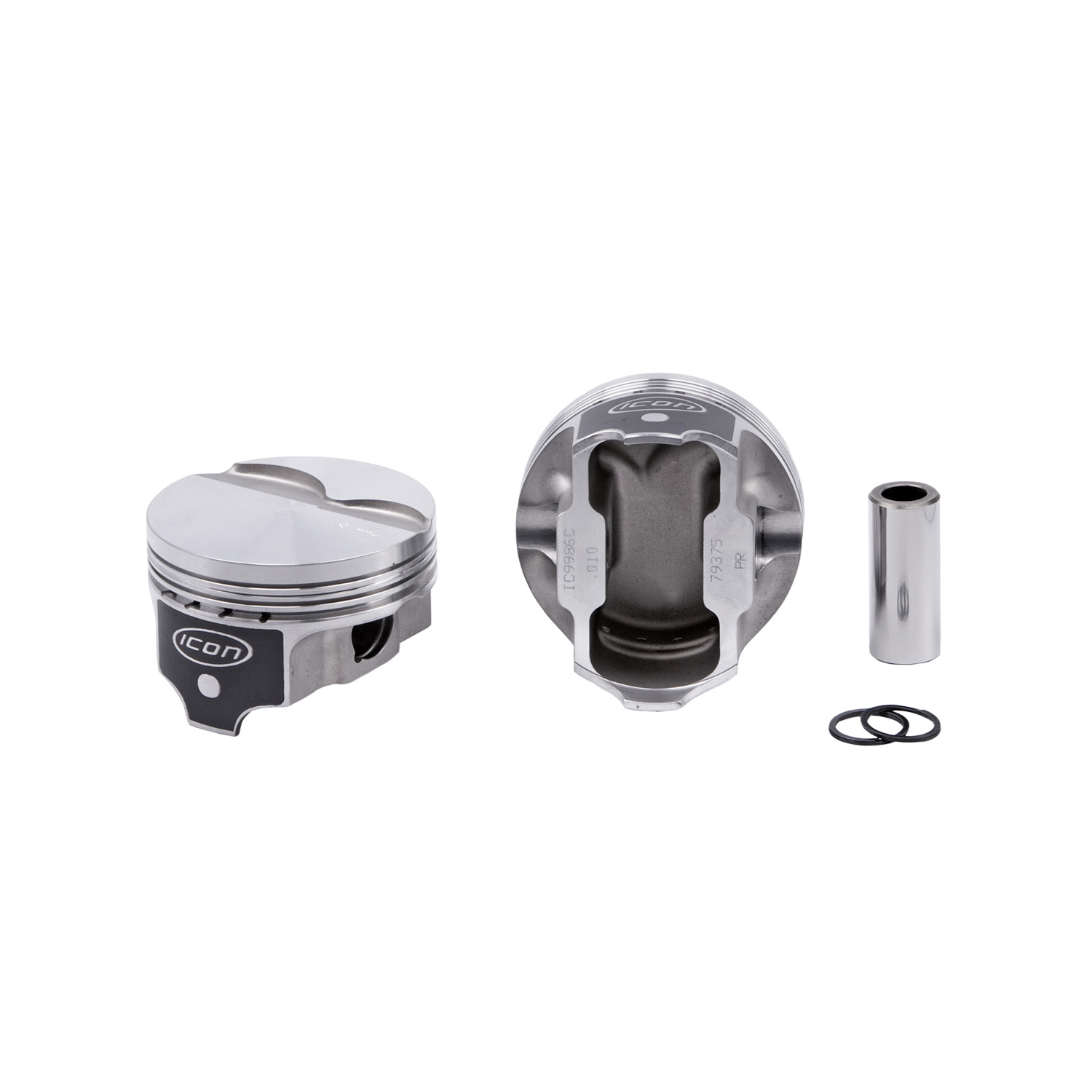 Icon FHR Pistons & Ring Set, Chev LS 4.7/5.3L, Flat Top