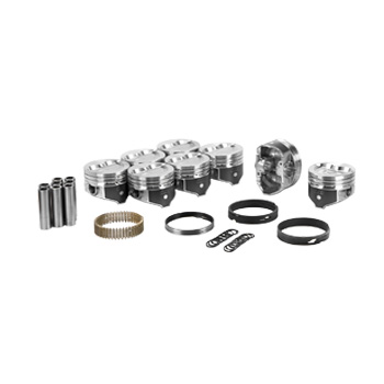 KB Hypereutectic Pistons & Ring Kit, Chev 383, Dish