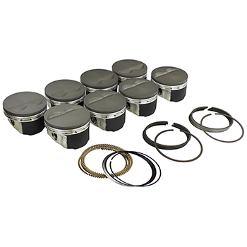 Icon, Wissota Concept Engine Forged Spec Pistons/Rings, SBC, Flat Top, 4.060