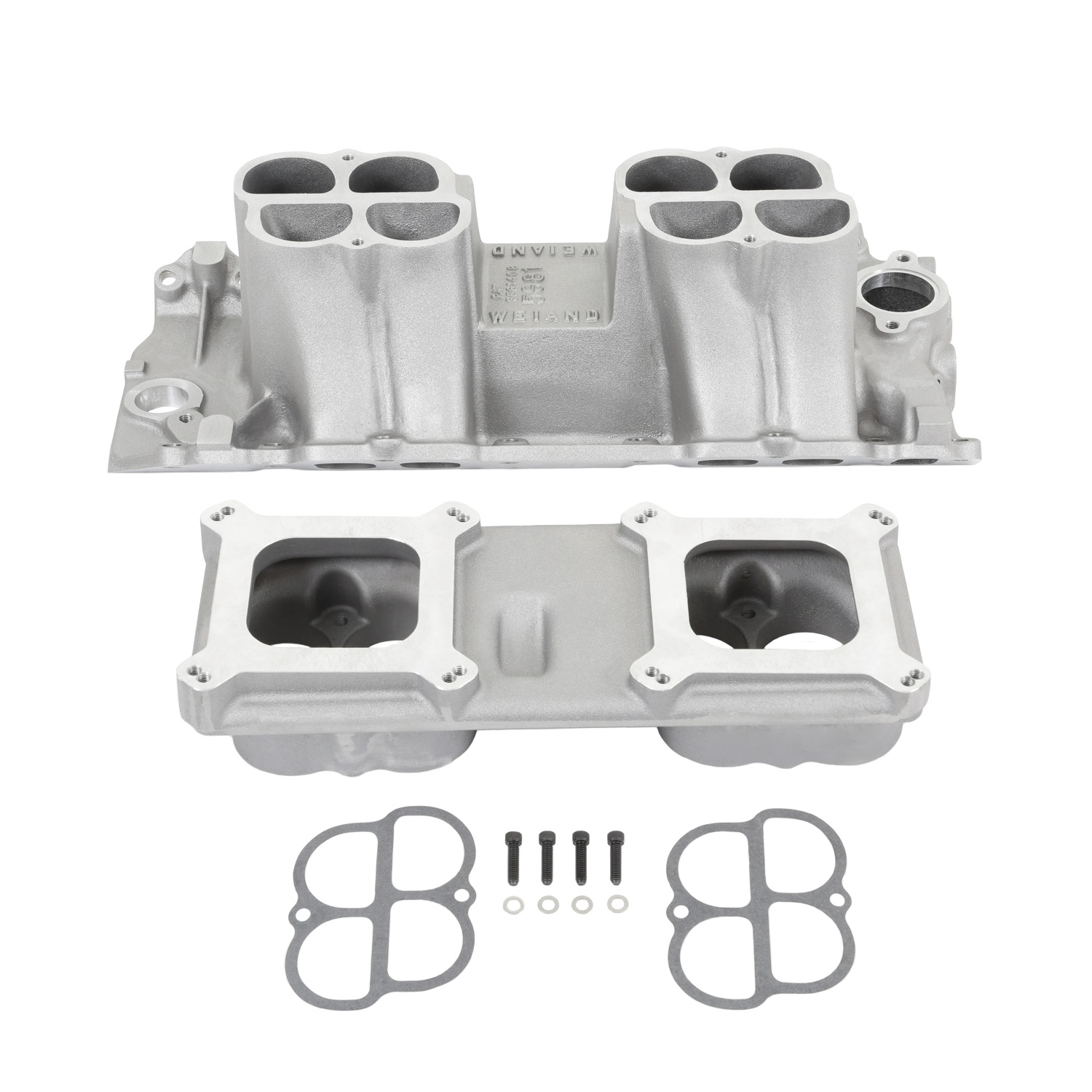 Weiand, Intake Manifold, Chev BB, D/Q, Hi Ram, Oval, Tunnel Ram, Aluminum