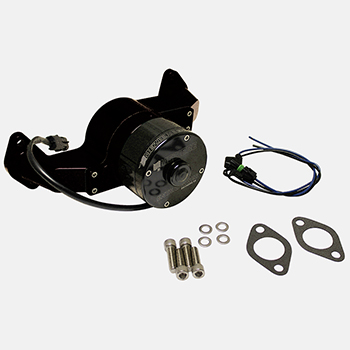 Meziere, Electric Water Pump, Chevrolet Big Block, Aluminum, Black, 35 GPM, 6-8 Amps, Sold as Each