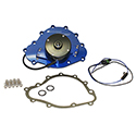 Meziere, Electric Water Pump, Pontiac V8, Aluminum, Blue, 35 GPM, 6-8 Amps, Sold as Each