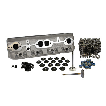 World Products, Motown Cast Iron Chev SB Head, 220cc/64cc, Angled Plug, Stage 2 Assembled, Pair