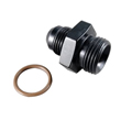 Fragola Radius AN Port Adapter, -6 ORB, to -8 AN, Black